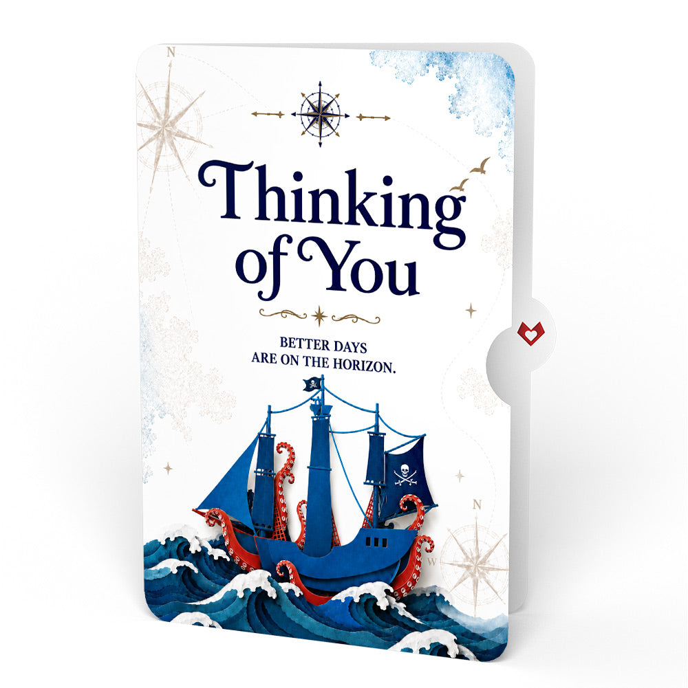Pirate Ship Thinking of You Unboxed Pop-Up Paper Sculpture and Sentiment Set