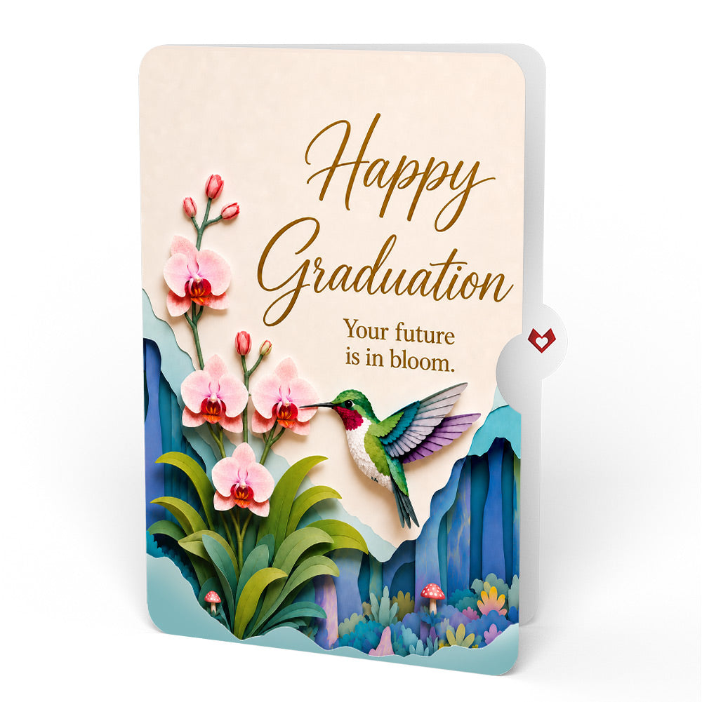 Hummingbird Graduations Unboxed Pop-Up Paper Sculpture and Sentiment Set