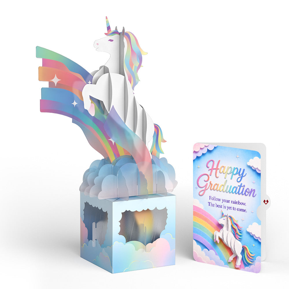 Unicorn Graduations Unboxed Pop-Up Paper Sculpture and Sentiment Set