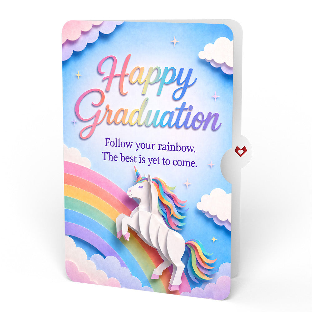 Unicorn Graduations Unboxed Pop-Up Paper Sculpture and Sentiment Set