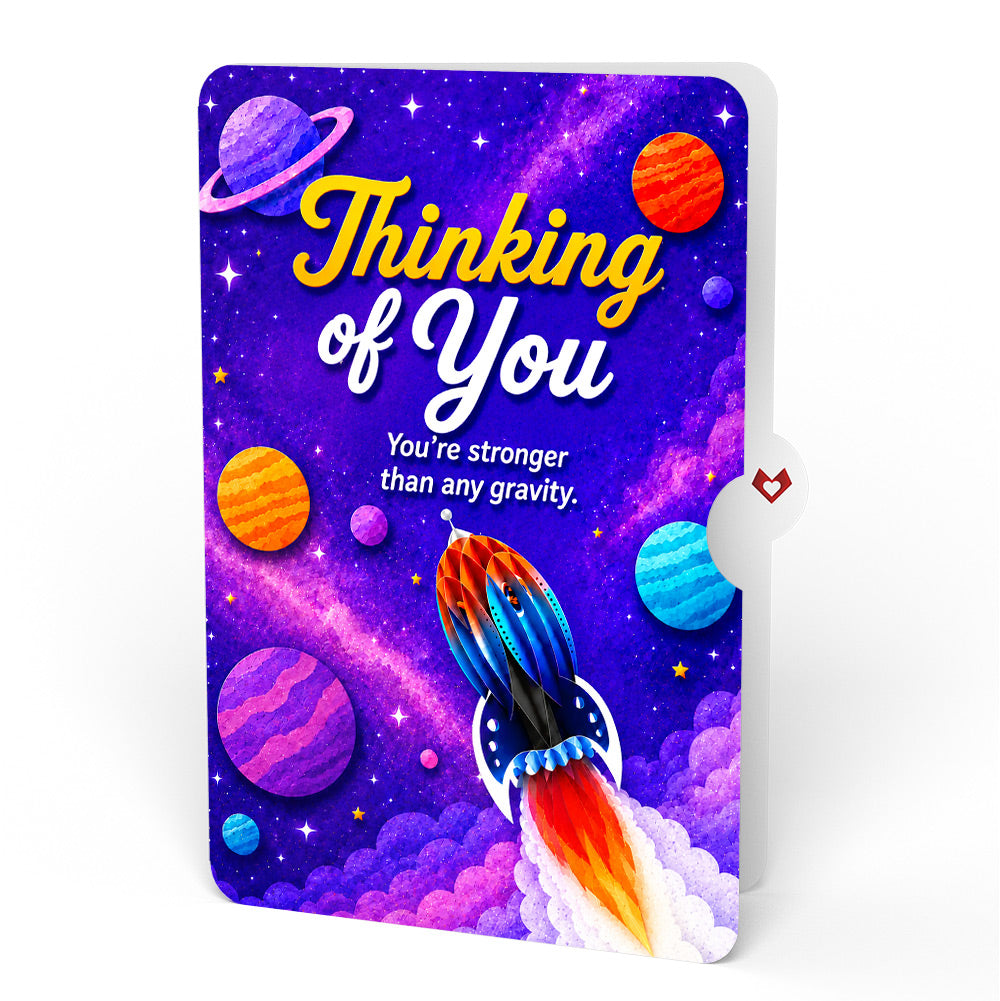 Rocket Ship Thinking of You Unboxed Pop-Up Paper Sculpture and Sentiment Set