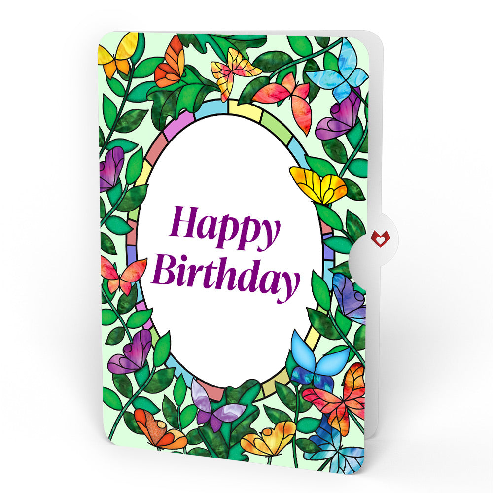 Butterfly Brilliance Birthday Suncatcher Bouquet and Sentiment Set