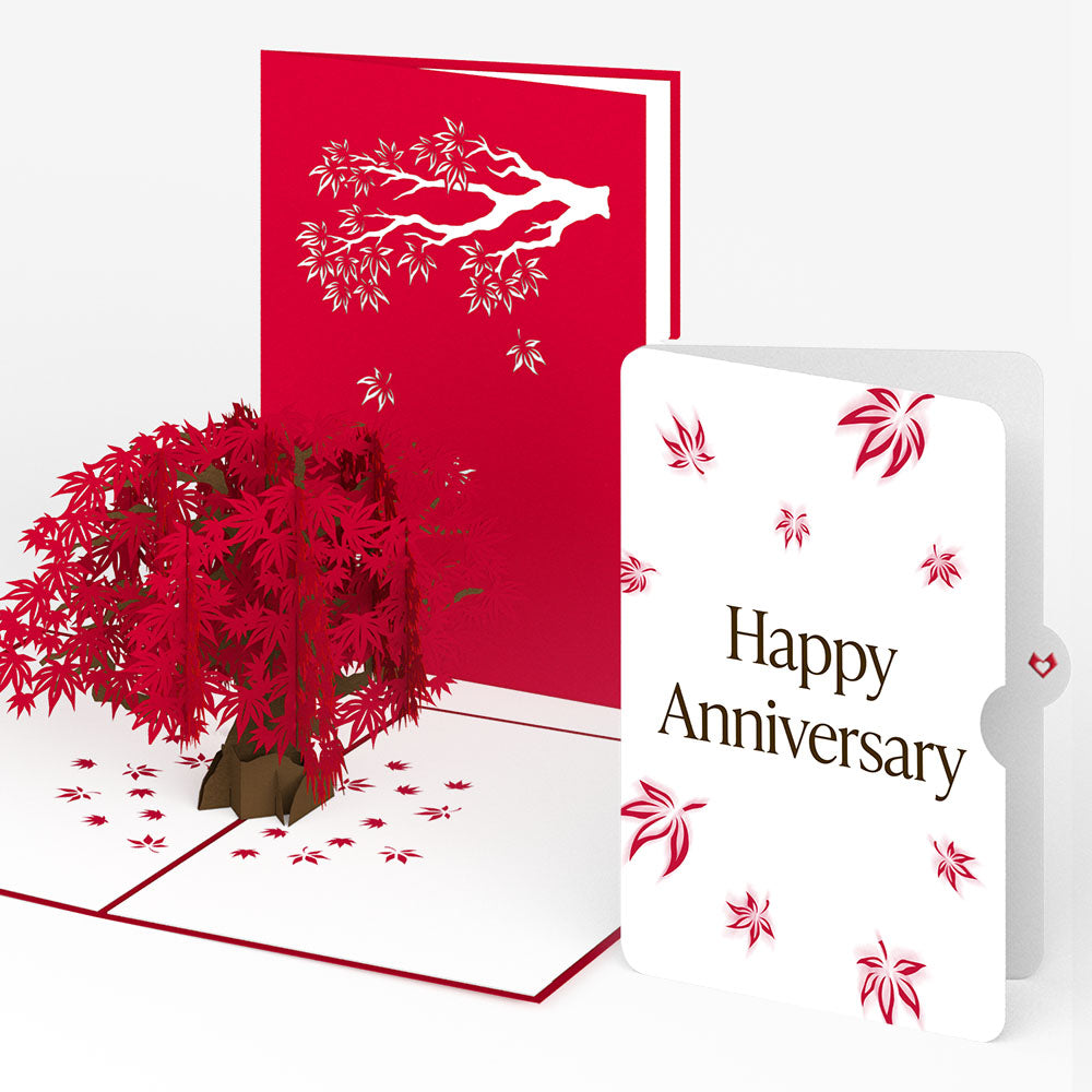 Japanese Maple Anniversary Pop-Up Card and Sentiment Set