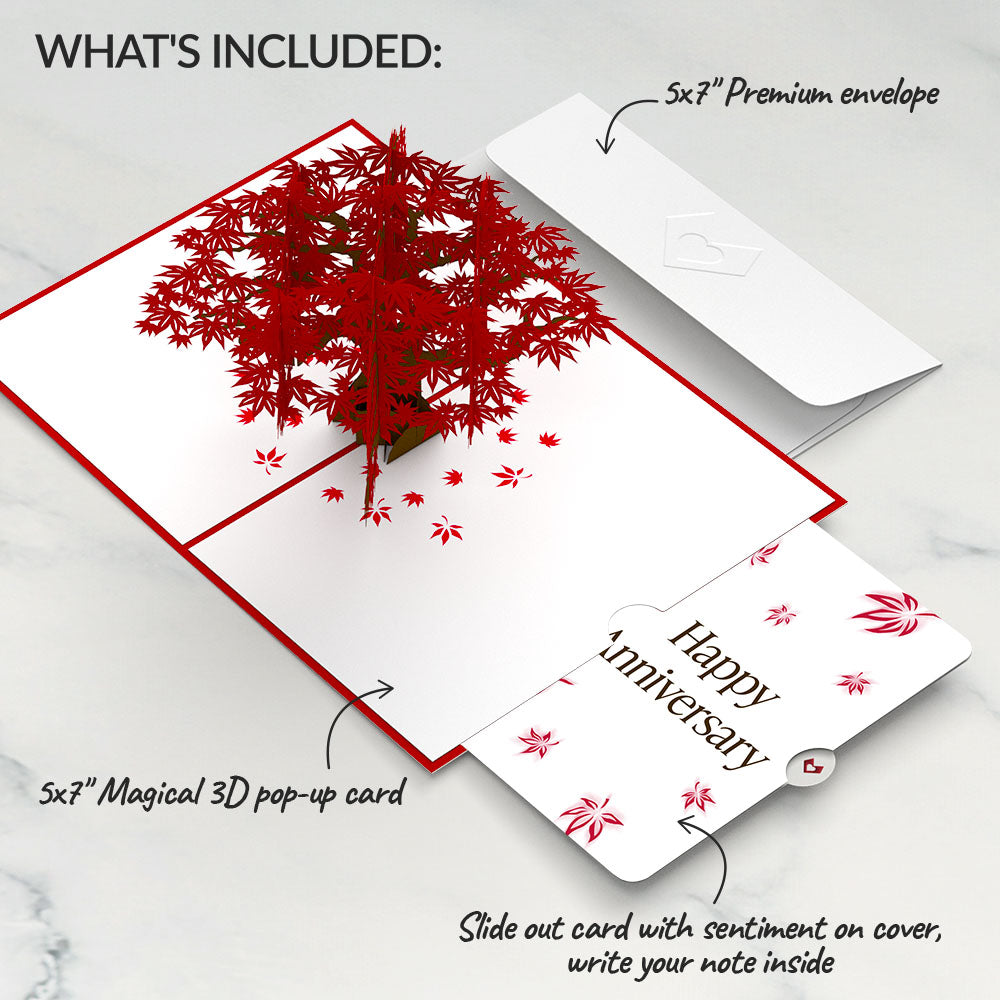 Japanese Maple Anniversary Pop-Up Card and Sentiment Set