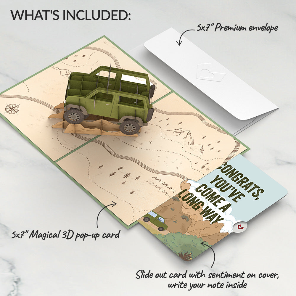 Off-Road Adventure Congratulations Pop-Up Card and Sentiment Set