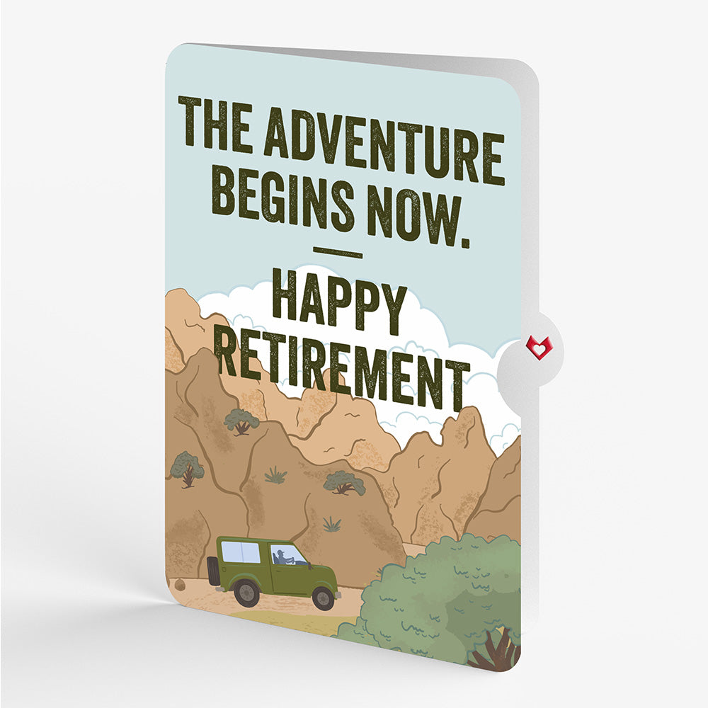 Off-Road Adventure Retirement Pop-Up Card and Sentiment Set