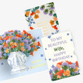 Birthday Bouquet of Happiness Pop-Up Card and Sentiment Set for Wife
