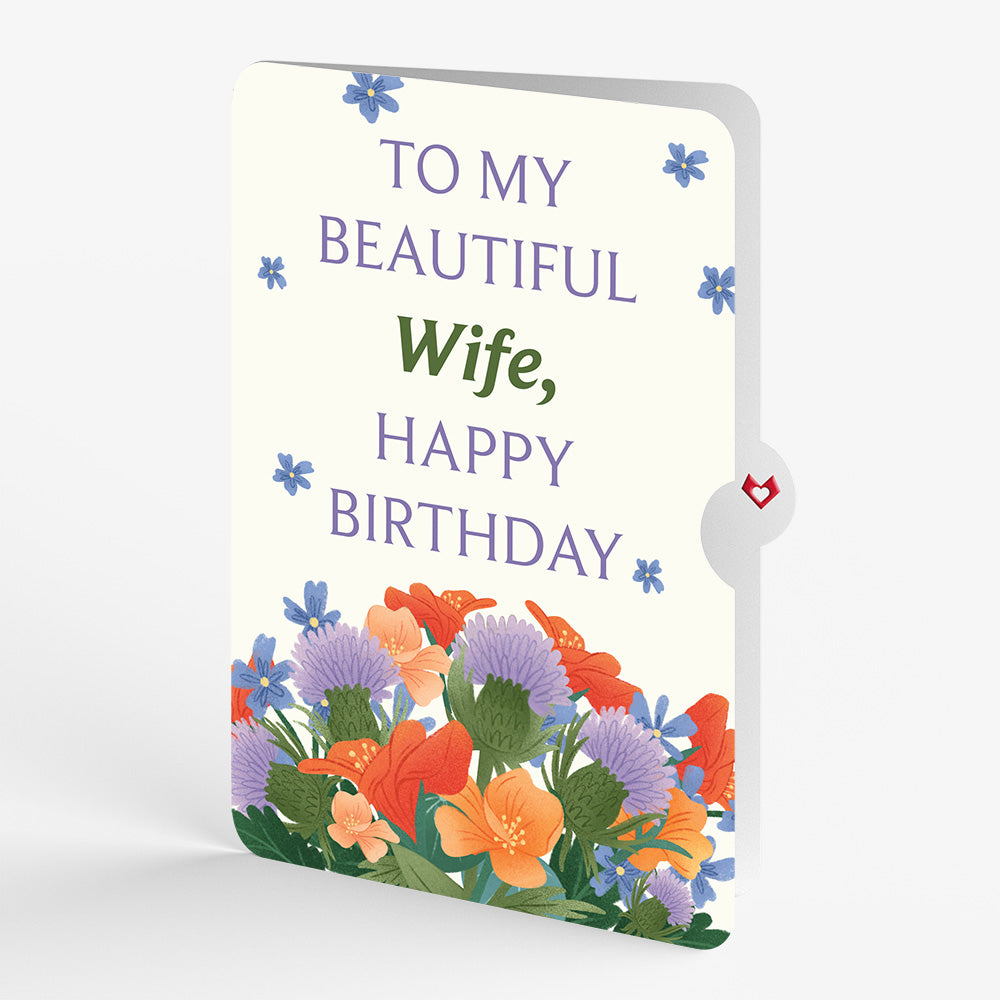Birthday Bouquet of Happiness Pop-Up Card and Sentiment Set for Wife