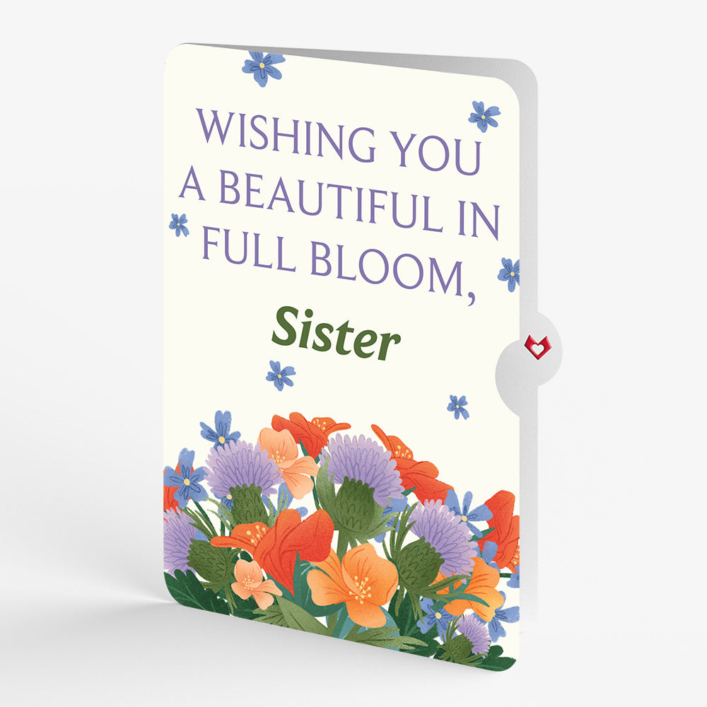 Birthday Bouquet of Happiness Pop-Up Card and Sentiment Set for Sister