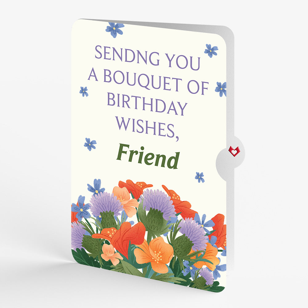 Birthday Bouquet of Happiness Pop-Up Card and Sentiment Set for Friend