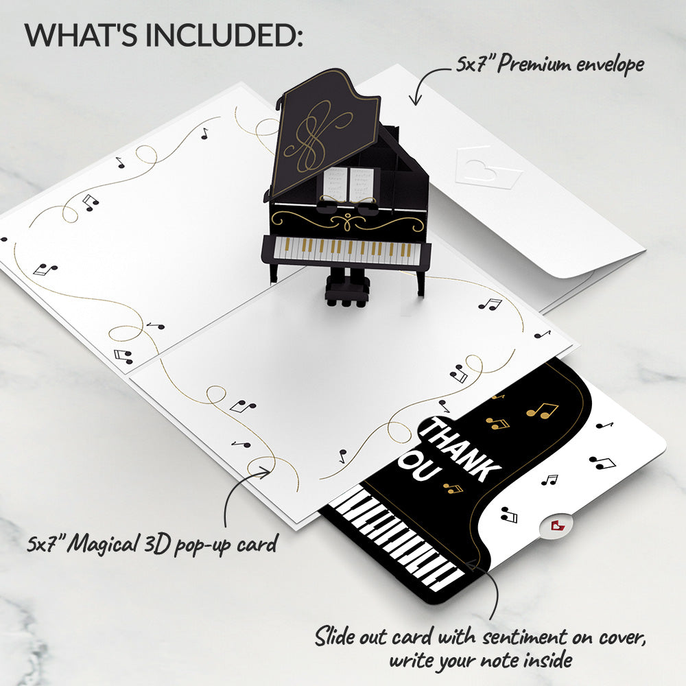 Just a Note Piano Thank You Pop-Up Card and Sentiment Set