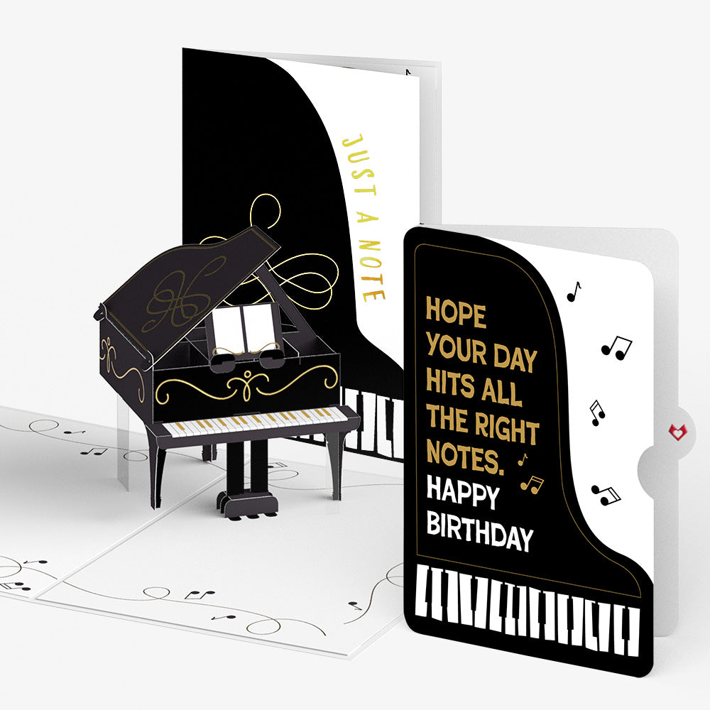 Just a Note Piano Birthday Pop-Up Card and Sentiment Set