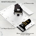 Just a Note Piano Weddings Pop-Up Card and Sentiment Set
