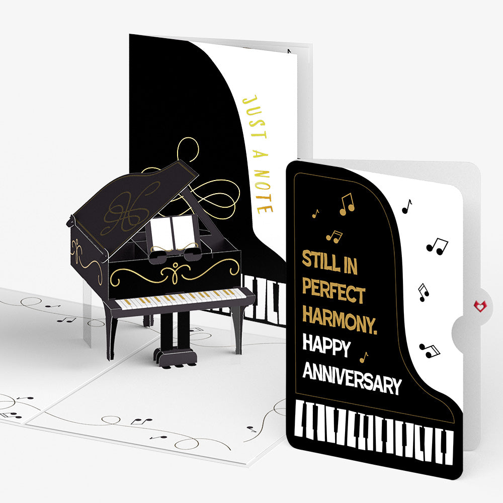 Just a Note Piano Anniversary Pop-Up Card and Sentiment Set