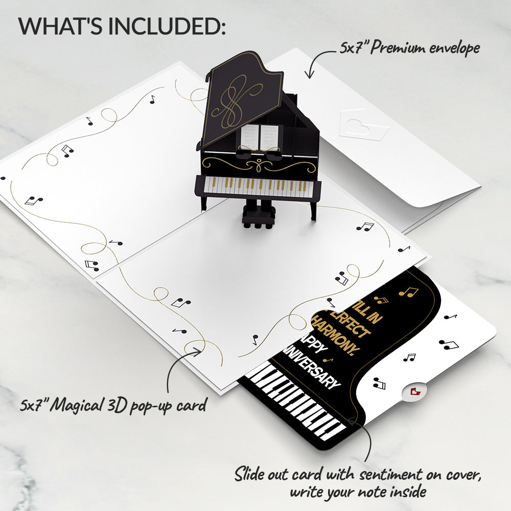 Just a Note Piano Anniversary Pop-Up Card and Sentiment Set