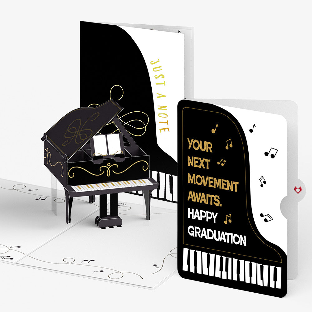 Just a Note Piano Graduations Pop-Up Card and Sentiment Set