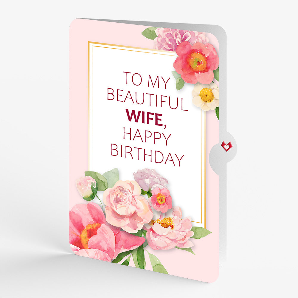 Blush Blooms Birthday Pop-Up Card and Sentiment Set for Wife