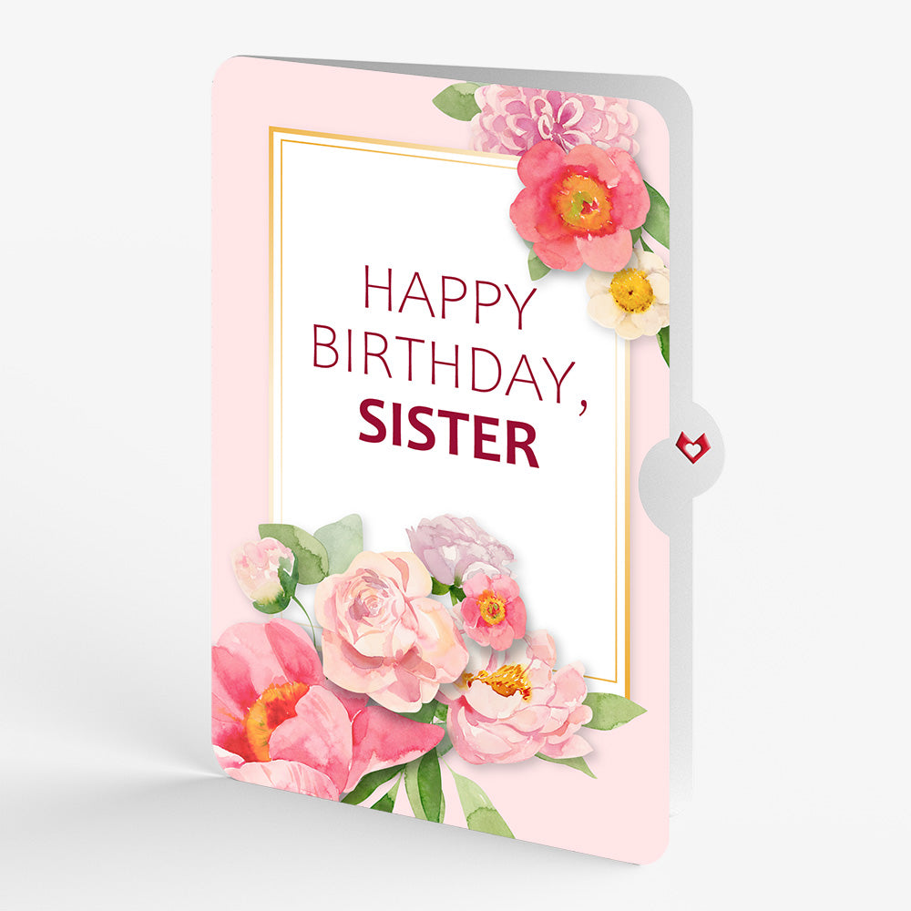 Blush Blooms Birthday Pop-Up Card and Sentiment Set for Sister