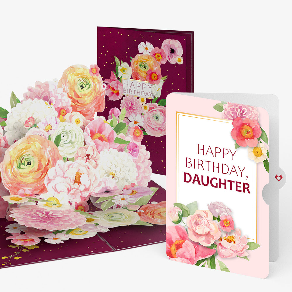 Blush Blooms Birthday Pop-Up Card and Sentiment Set for Daughter