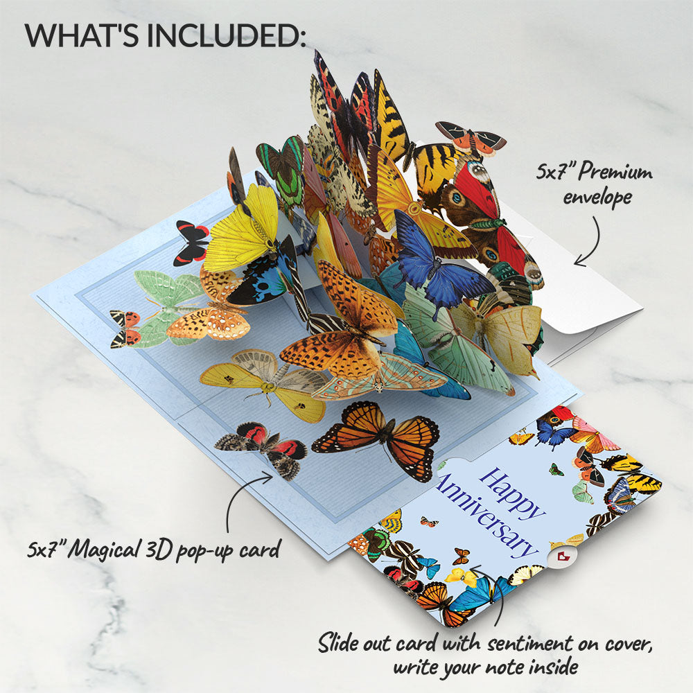 Butterflies in Flight Anniversary Pop-Up Card and Sentiment Set