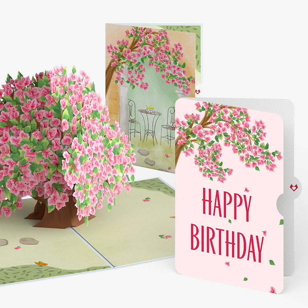 Bougainvillea Garden Birthday Pop-Up Card and Sentiment Set