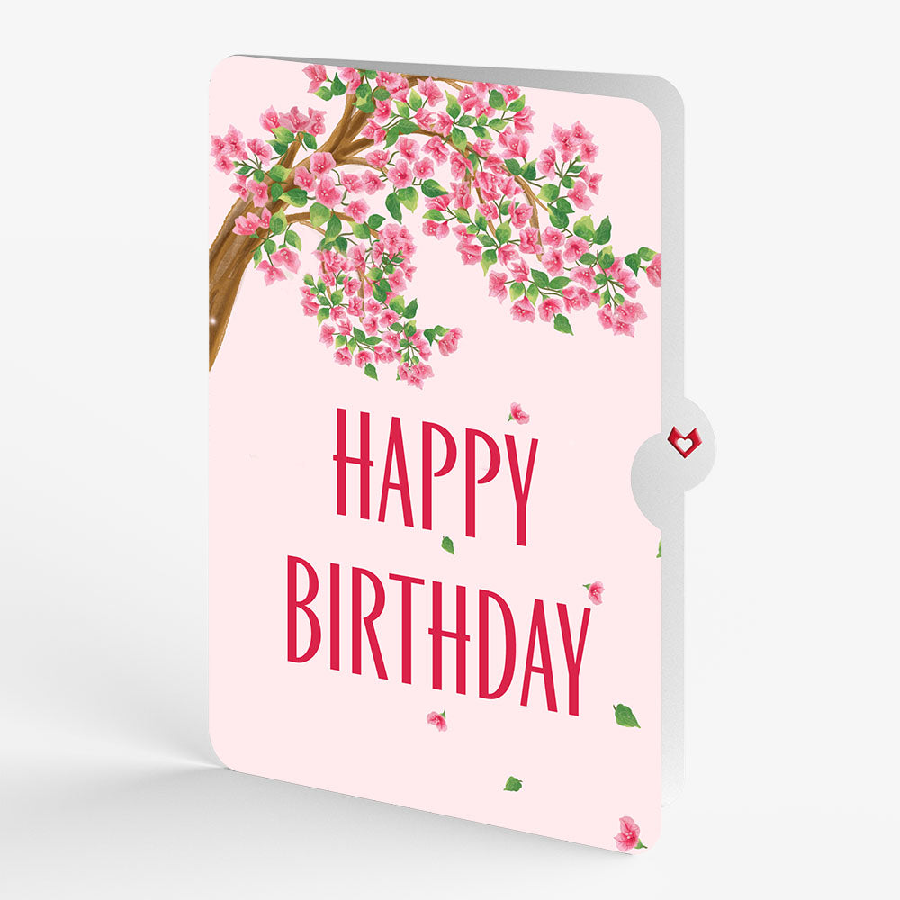 Bougainvillea Garden Birthday Pop-Up Card and Sentiment Set