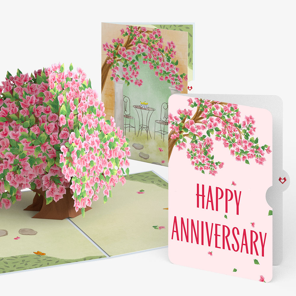 Bougainvillea Garden Anniversary Pop-Up Card and Sentiment Set
