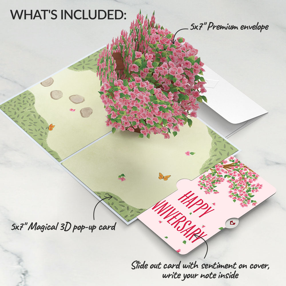 Bougainvillea Garden Anniversary Pop-Up Card and Sentiment Set