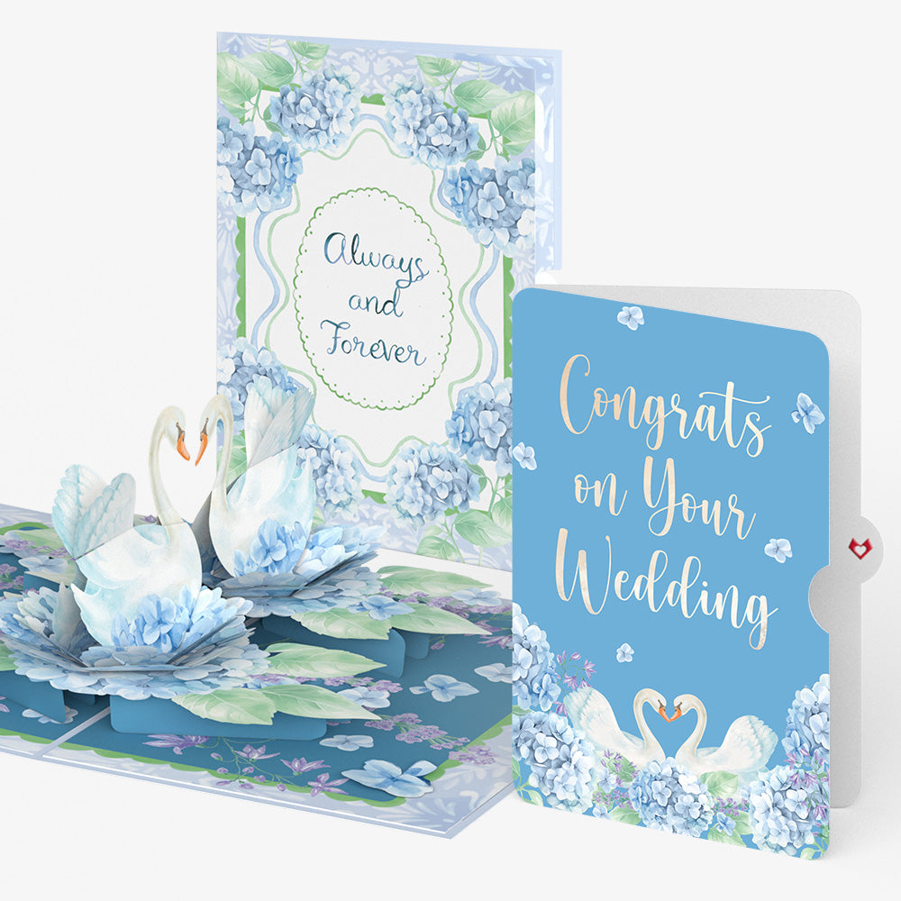 Always and Forever Swans Weddings Pop-Up Card and Sentiment Set