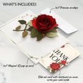 Elegant Red Rose Thank You Pop-Up Card and Sentiment Set