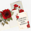 Elegant Red Rose Weddings Pop-Up Card and Sentiment Set