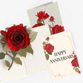 Elegant Red Rose Anniversary Pop-Up Card and Sentiment Set