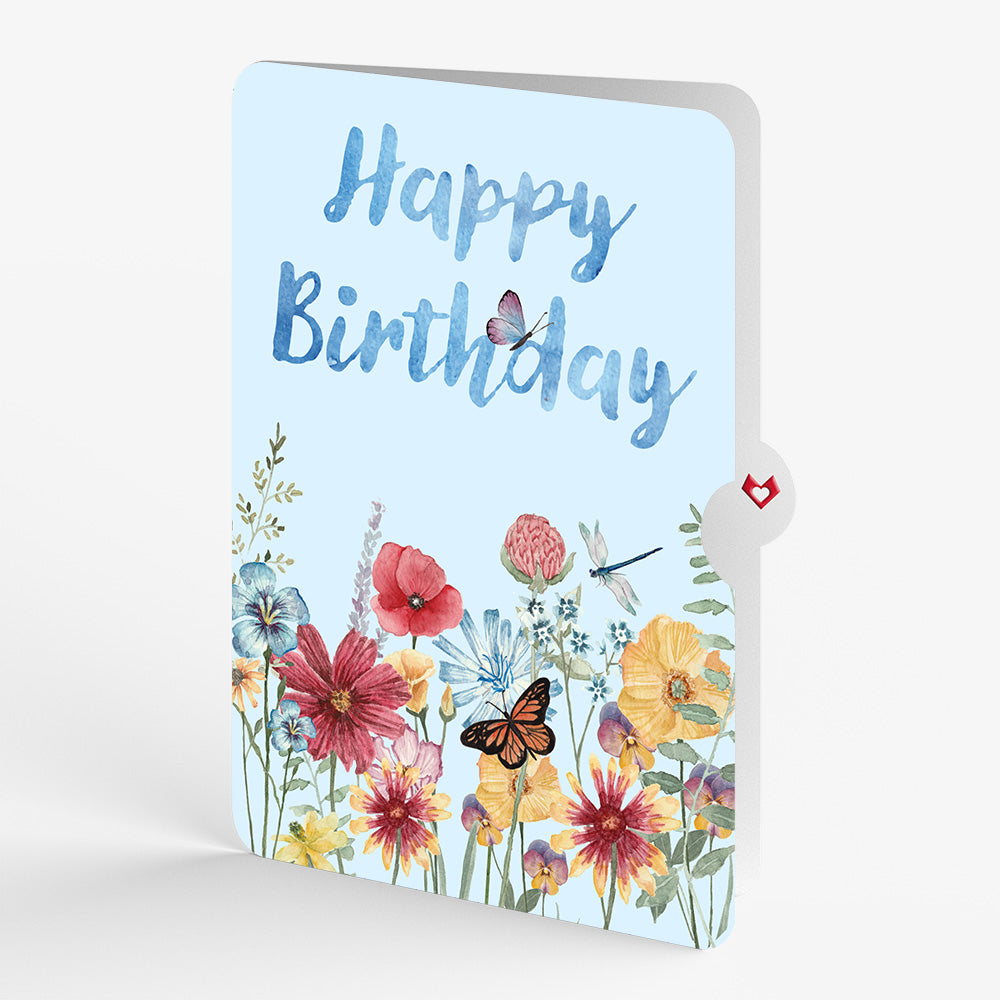 Wild Flowers Jar Birthday Pop-Up Card and Sentiment Set