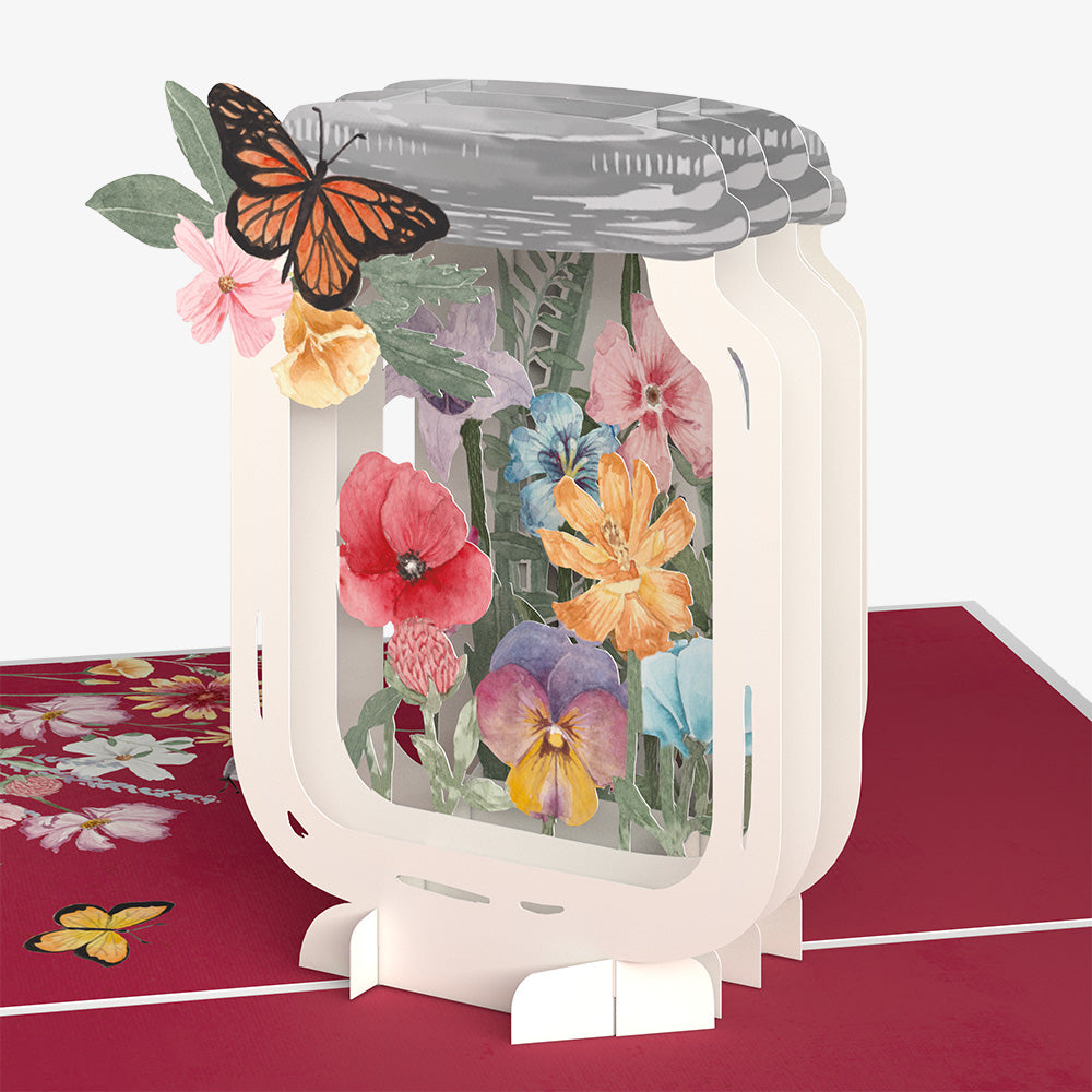 Wild Flowers Jar Anniversary Pop-Up Card and Sentiment Set