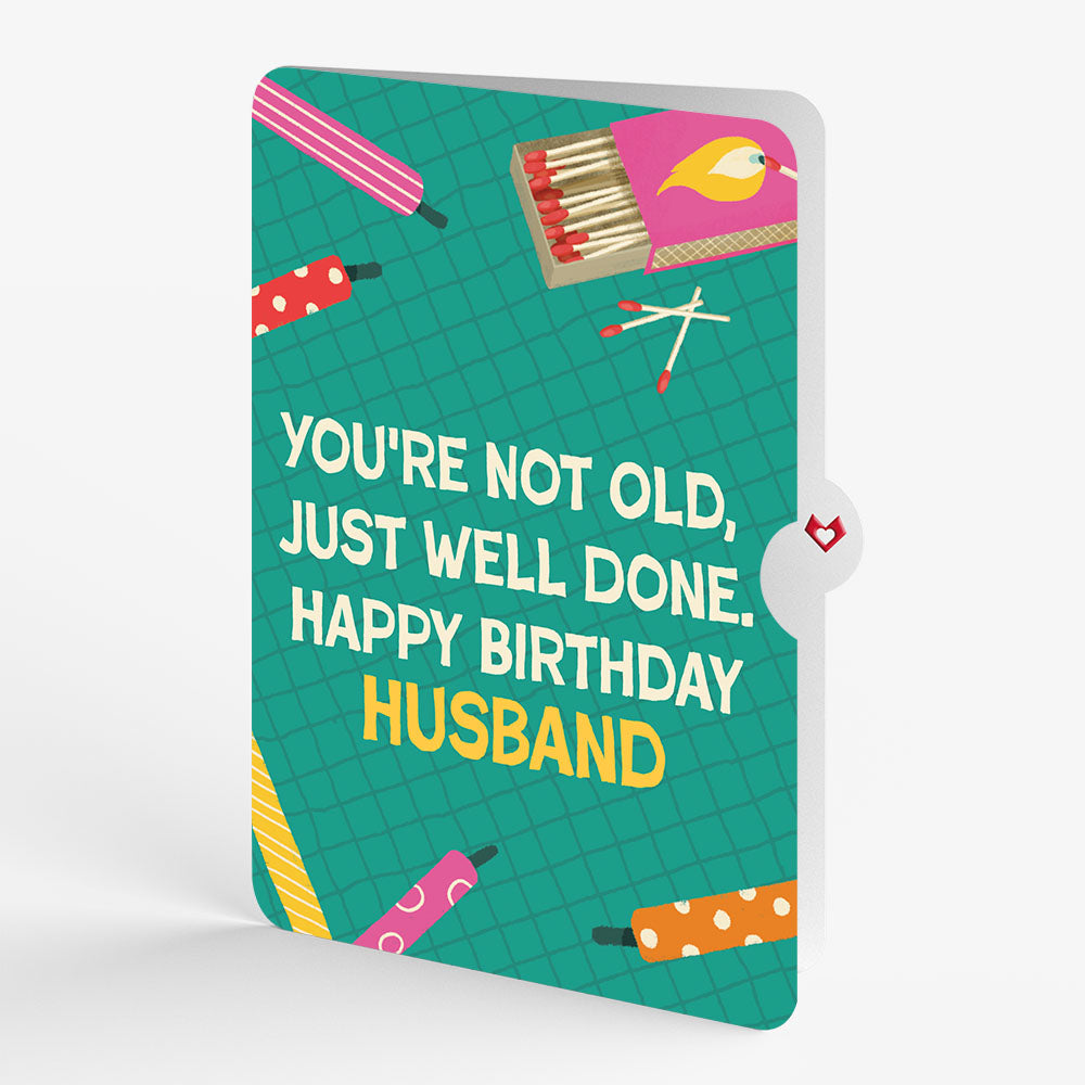 Too Many Candles Birthday Music and Lights Pop-Up Card and Sentiment Set for Husband