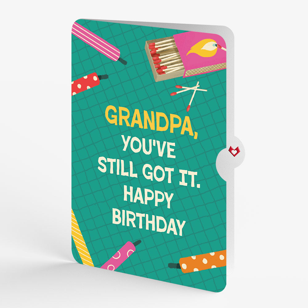 Too Many Candles Birthday Music and Lights Pop-Up Card and Sentiment Set for Grandfather