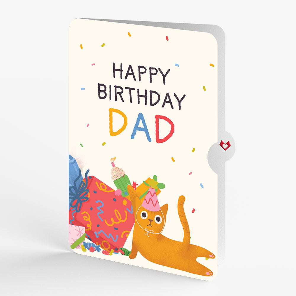 Birthday Cat-astrophe Music and Lights Pop-Up Card and Sentiment Set for Dad