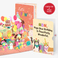 Birthday Pawty Pups Music and Lights Pop-Up Card and Sentiment Set for Mom
