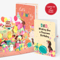 Birthday Pawty Pups Music and Lights Pop-Up Card and Sentiment Set for Dad