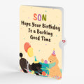 Birthday Pawty Pups Music and Lights Pop-Up Card and Sentiment Set for Son