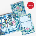 Stained Glass Butterfly Congratulations Light-Up Pop-Up Card and Sentiment Set