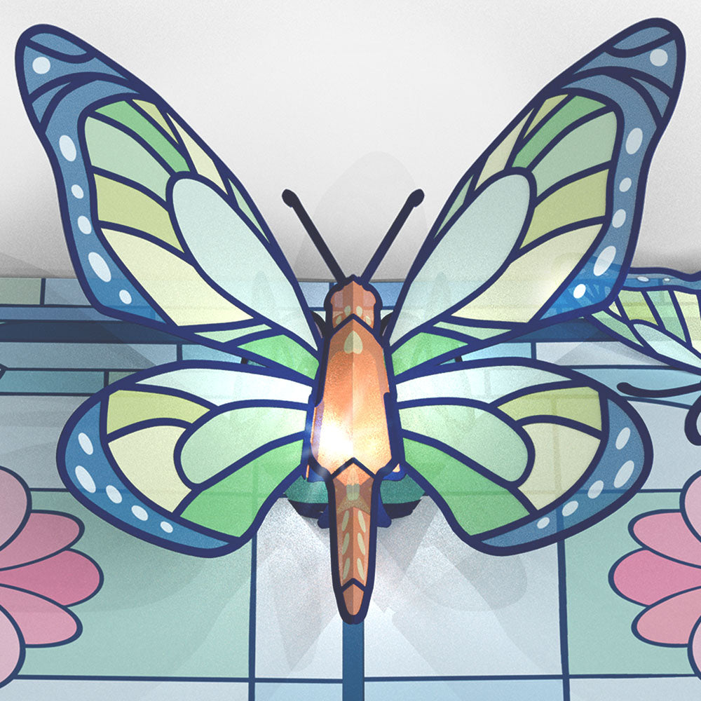 Stained Glass Butterfly Anniversary Light-Up Pop-Up Card and Sentiment Set