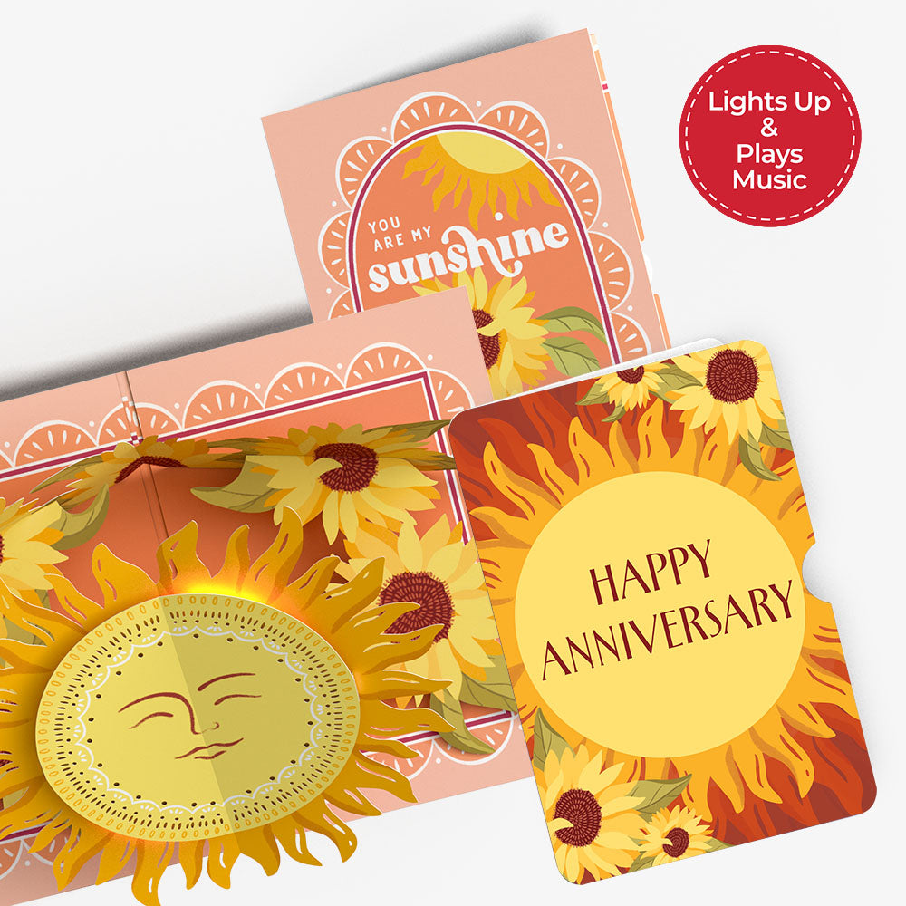 You Are My Sunshine Anniversary Music and Lights Pop-Up Card and Sentiment Set