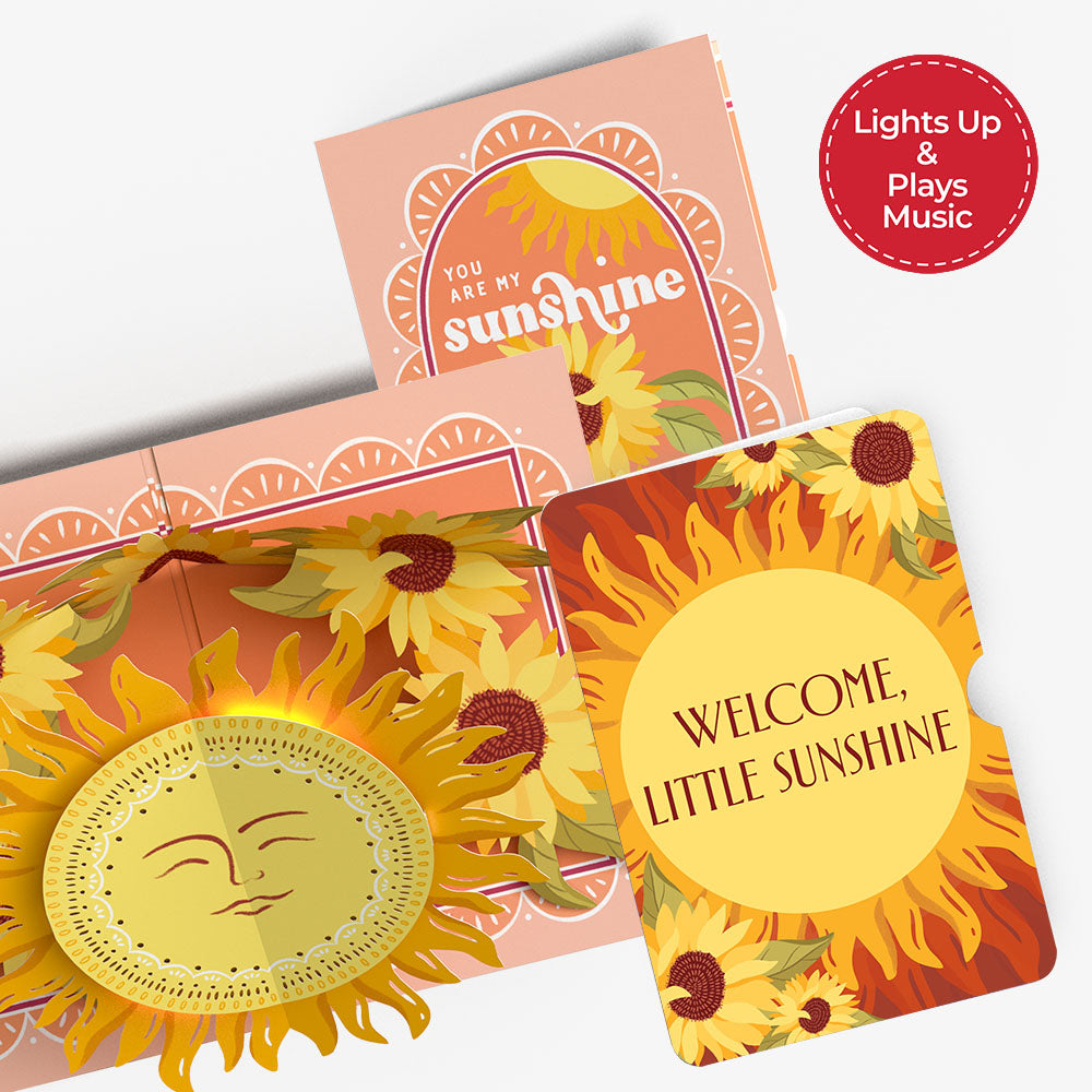 You Are My Sunshine New Baby Music and Lights Pop-Up Card and Sentiment Set