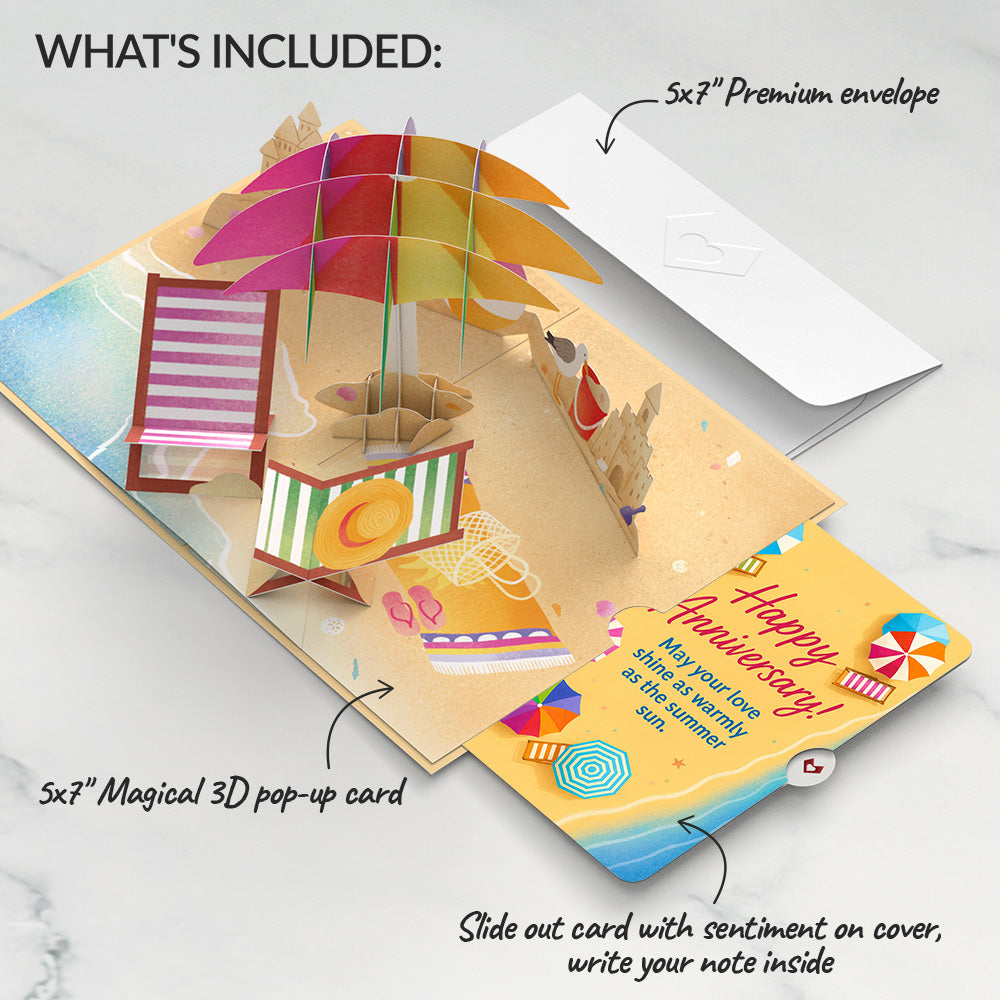 Perfect Beach Day Anniversary Pop-Up Card and Sentiment Set