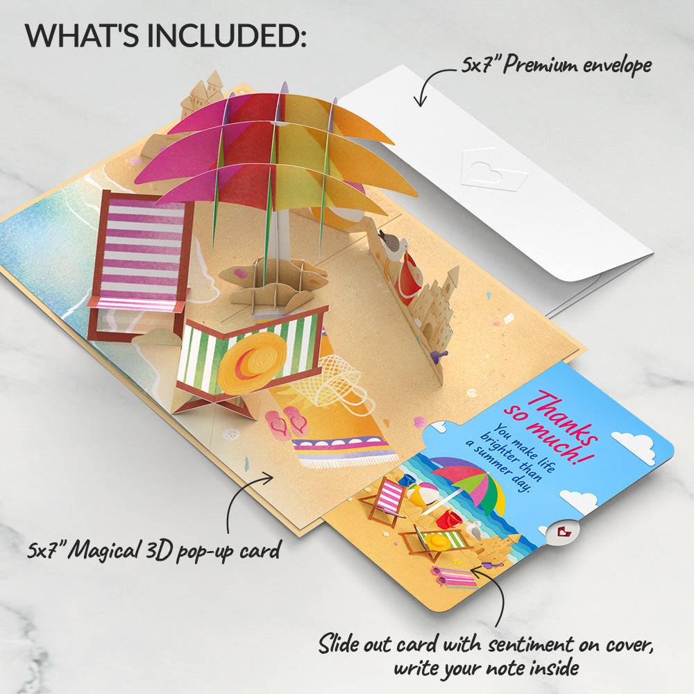 Perfect Beach Day Thank You Pop-Up Card and Sentiment Set