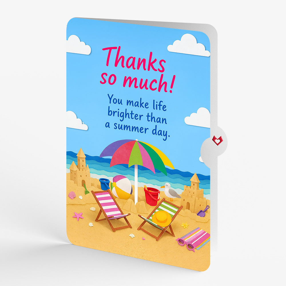 Perfect Beach Day Thank You Pop-Up Card and Sentiment Set