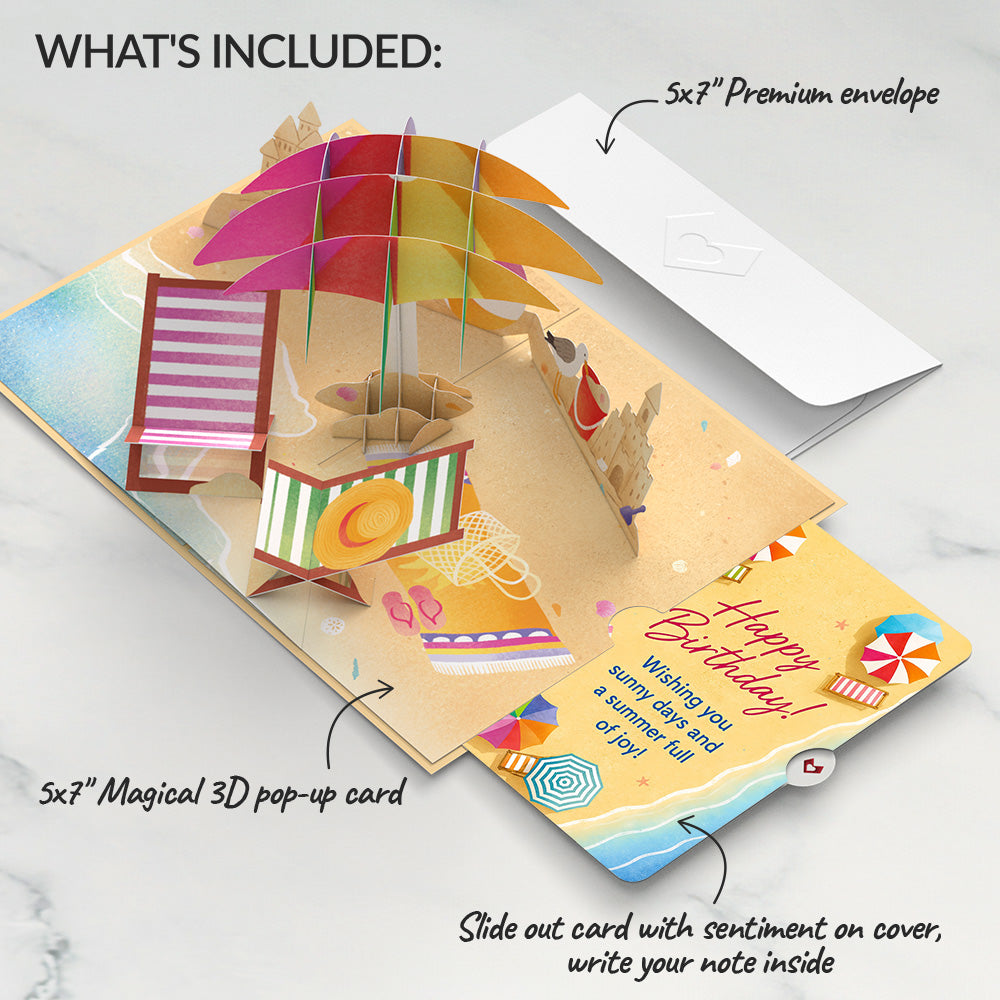 Perfect Beach Day Birthday Pop-Up Card and Sentiment Set