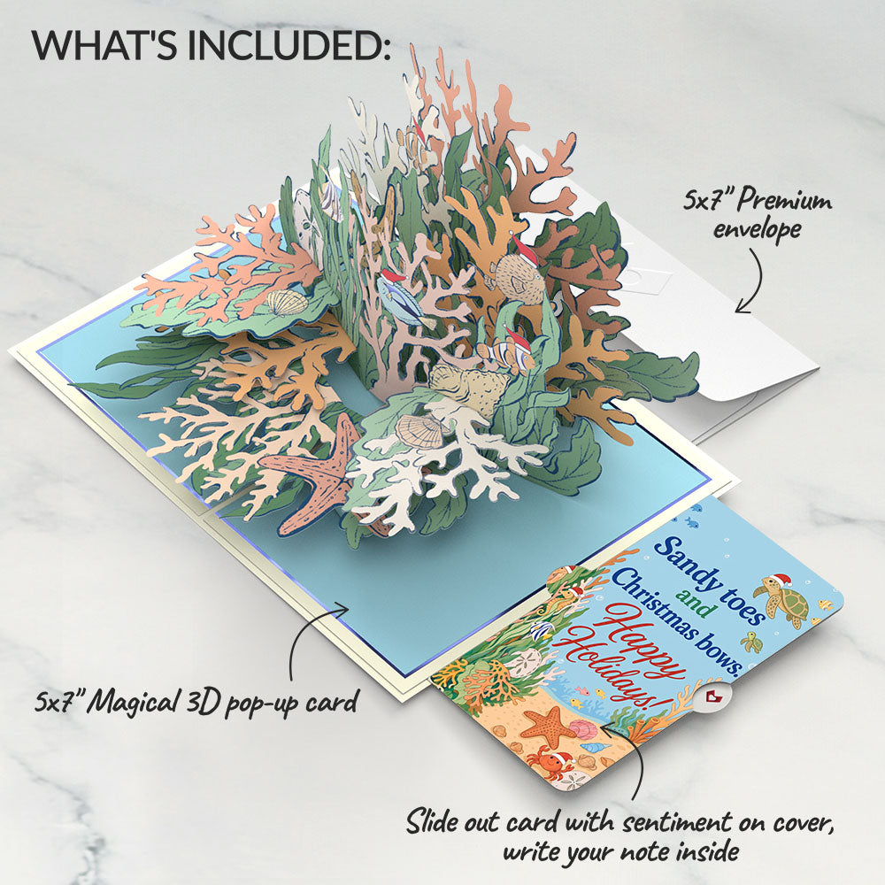 Christmas Coral Pop-Up Card and Sandy Toes Sentiment Set