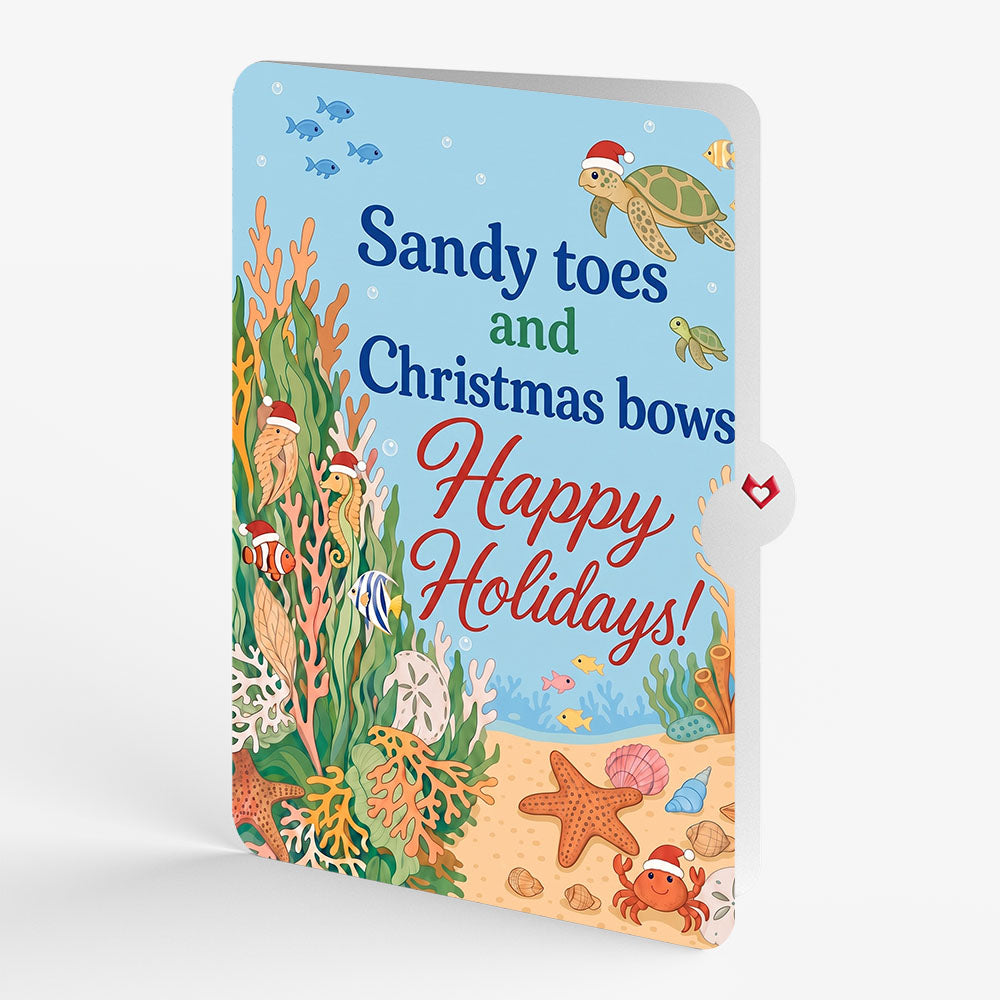 Christmas Coral Pop-Up Card and Sandy Toes Sentiment Set